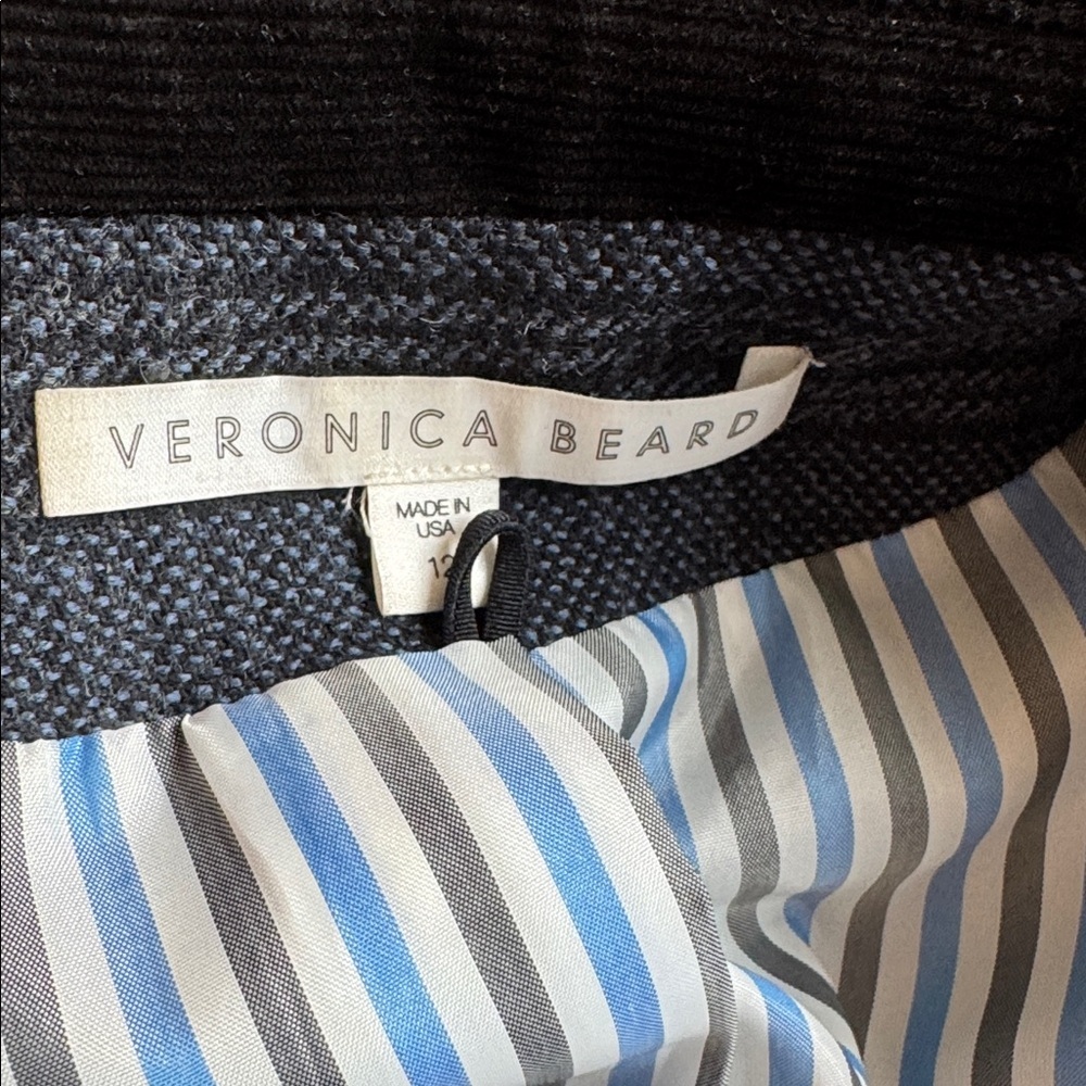 Veronica Beard Gia Dickey Plaid Blazer Size 12 Virgin Wool Made in USA - Picture 13 of 13